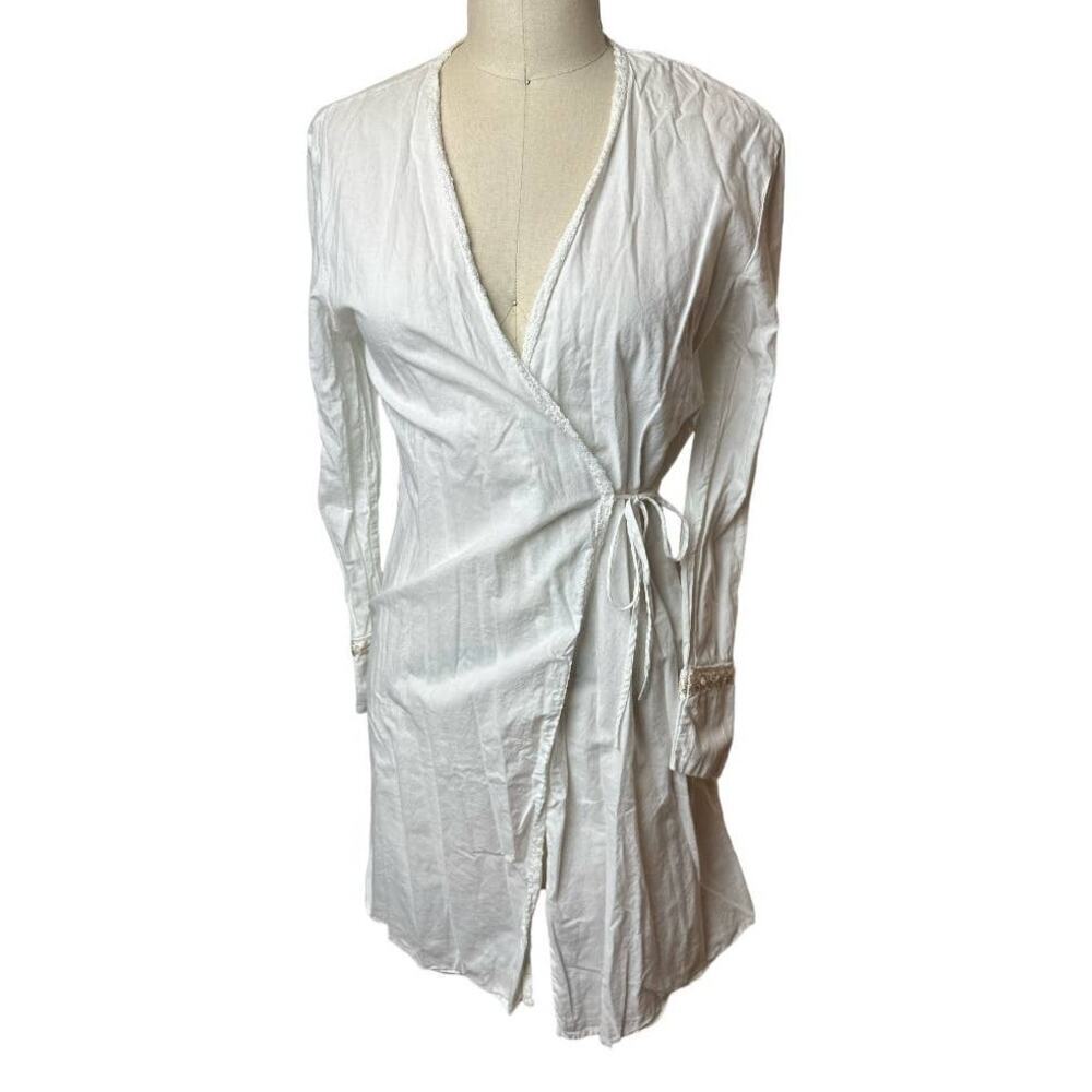 Willow Blossom White Lightweight Robe Women's Size S